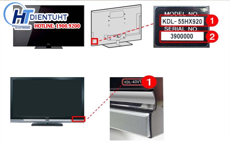 Thay màn hình tivi Sony 43 inch giá bao nhiêu? 12 Kiểm tra model tivi Sony trên nhãn dán