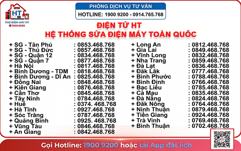 Sửa tivi tại Bình Tân 11 Hệ thống chi nhánh Điện Tử HT trên toàn quốc