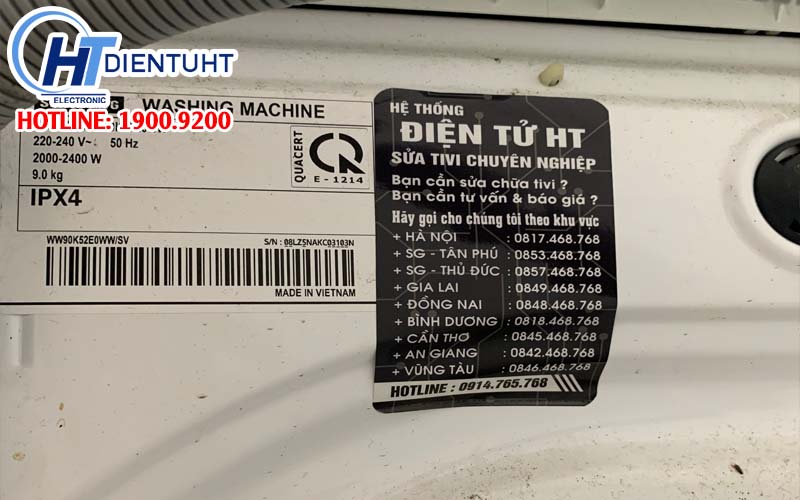 Sửa Tủ Lạnh Không Đông Đá Chợ Mới - An Giang 11 Thông tin Điện tử HT được dán trên thiết bị sau khi sửa chữa