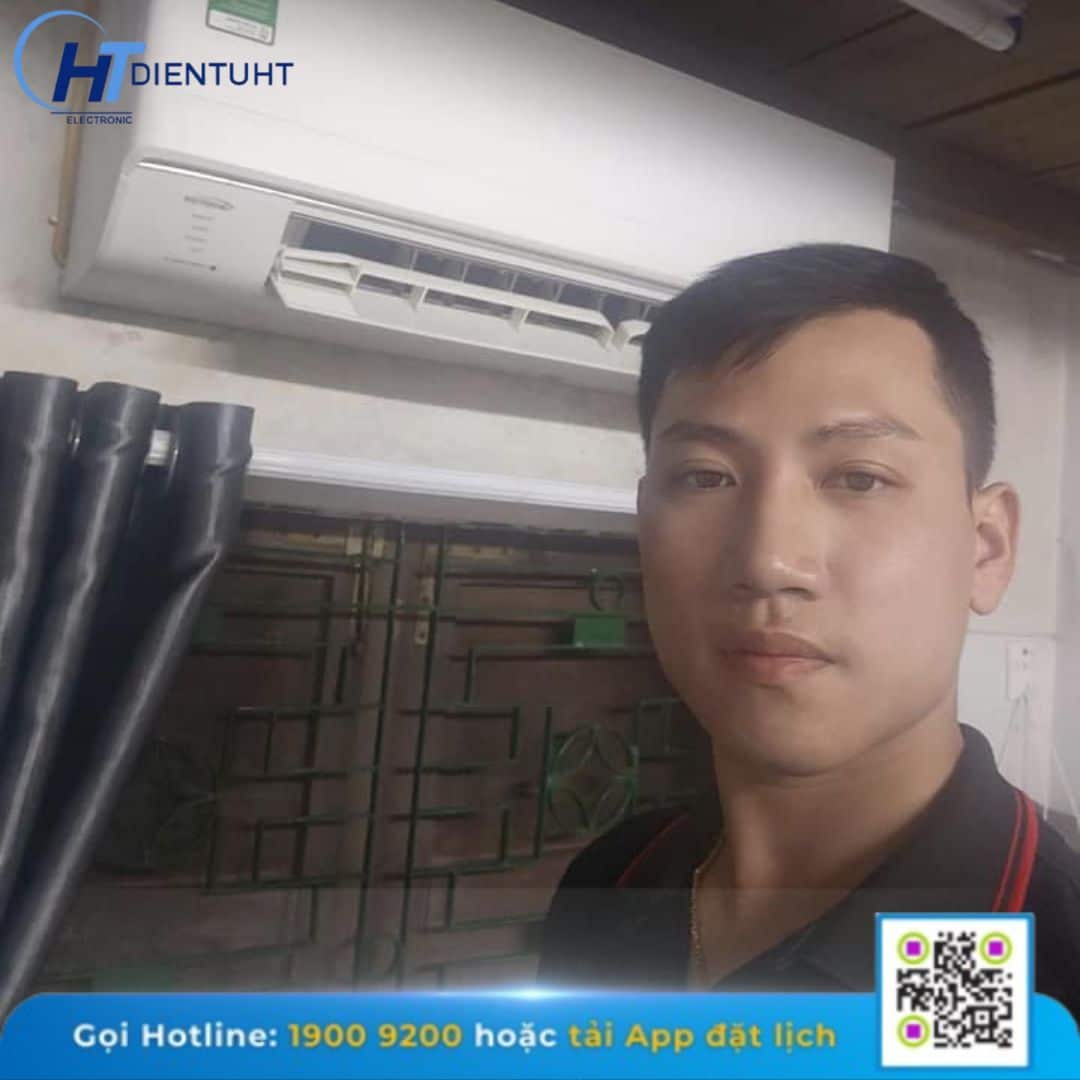 KTV HT sau khi hoàn thành ca sửa máy lạnh