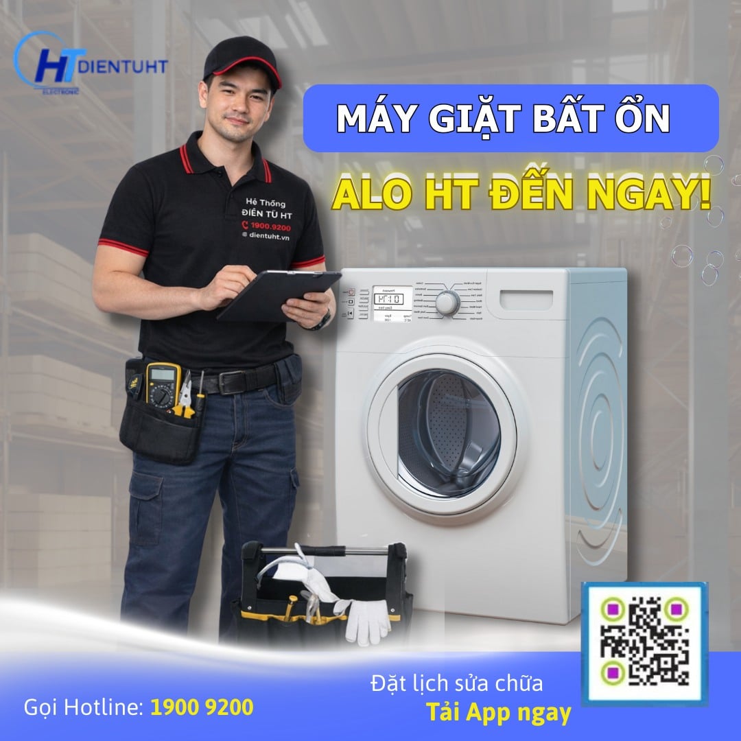 Bảng giá sửa máy giặt bao nhiêu tiền? Khi nào nên sửa, khi nào nên thay? 8 Dịch vụ sửa chữa máy giặt tại Điện tử HT