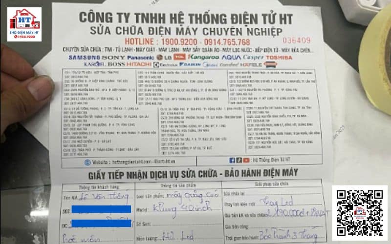 Sửa Tủ Lạnh Phú Yên 6 Chính sách bảo hành dài hạn từ 06 - 12 tháng.