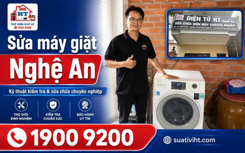 Dịch vụ sửa máy giặt Nghệ An tại nhà - Điện Tử HT.