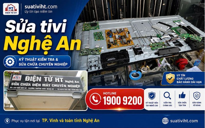 Sửa Tivi Nghệ An 6 Dịch vụ sửa Tivi Nghệ An tại nhà - Điện Tử HT.