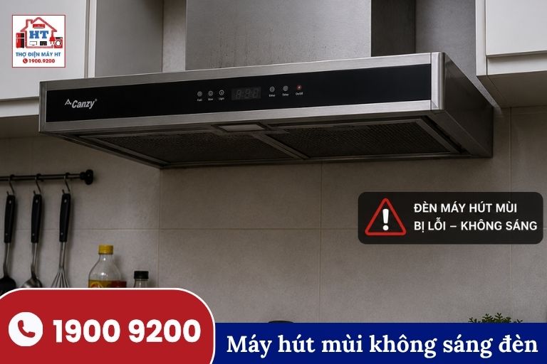 Sửa máy hút mùi bị tắt, không sáng đèn tại nhà Phú Yên.