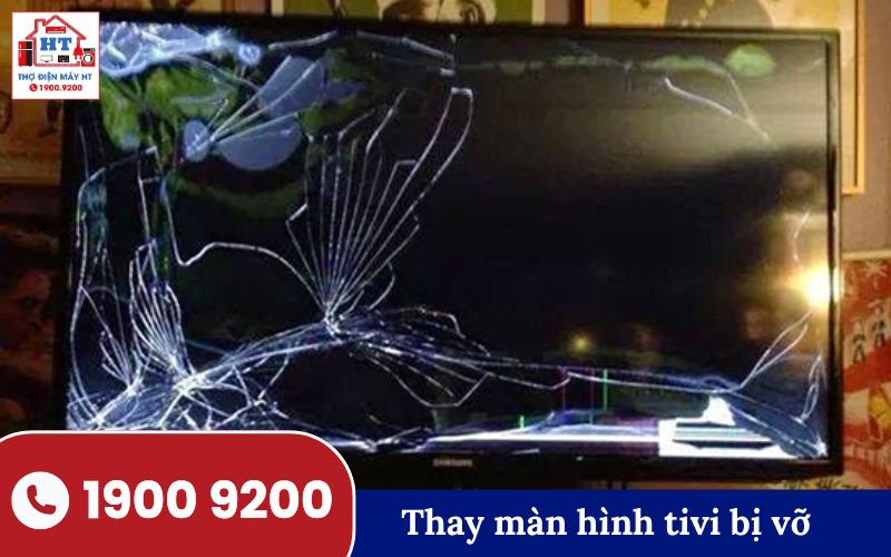 Phương án kiểm tra và xử lý lỗi tivi phù hợp với tình trạng thực tế của thiết bị Màn hình tivi bị vỡ cần thay thế, một trong những lỗi thường gặp khi sửa tivi tại Hải Phòng