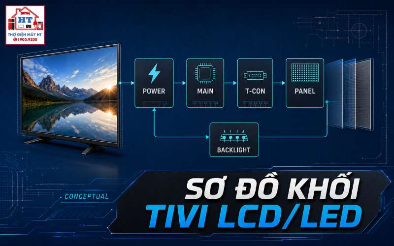Cấu tạo Tivi LCD/LED: Hiểu luồng nguồn và tín hiệu hình 1 Cấu tạo Tivi LCD/LED: Hiểu luồng nguồn và tín hiệu hình