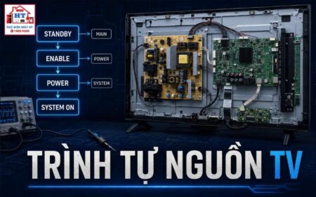 Trình tự nguồn Tivi: Standby → PS_ON → PFC → 12V/24V