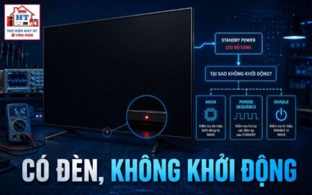 Tivi có đèn nguồn nhưng không lên: PS_ON, nguồn hay main?