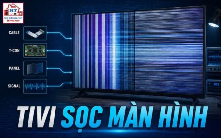 Tivi sọc màn hình: T-Con, cáp tín hiệu hay panel?