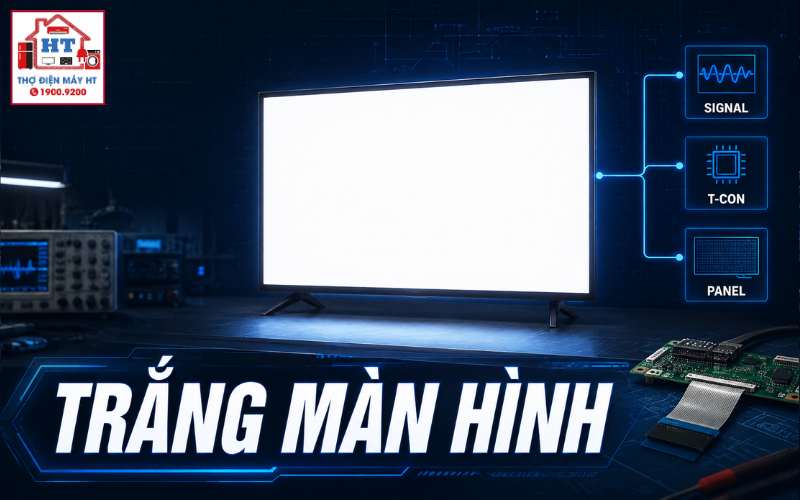 Tivi trắng màn hình: Mất tín hiệu, lỗi T-Con hay panel? 1 Tivi trắng màn hình: Mất tín hiệu, lỗi T-Con hay panel?