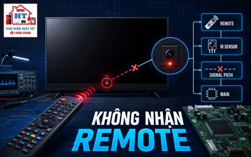 Tivi không nhận remote: Mắt IR, bo phím hay mainboard?
