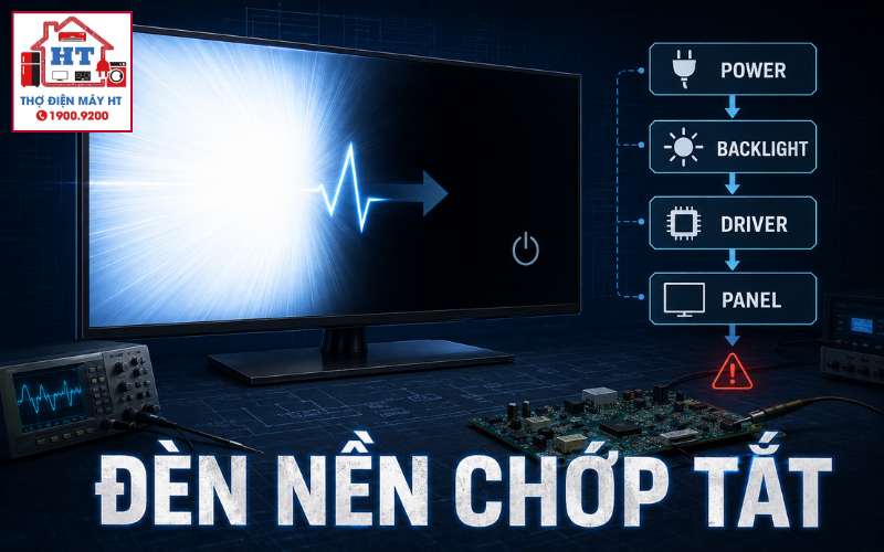 Tivi đèn nền chớp rồi tắt: LED, Driver hay lệnh bật? 1 Tivi đèn nền chớp rồi tắt: LED, Driver hay lệnh bật?