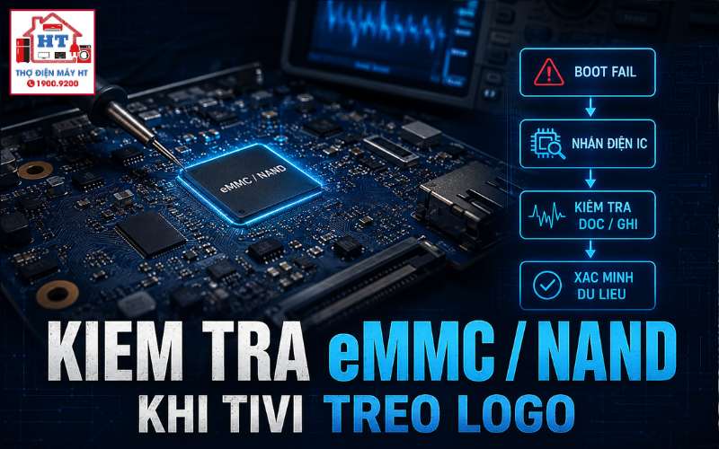 Tivi treo logo: Cách kiểm tra eMMC/NAND trước khi kết luận 1 Tivi treo logo: Cách kiểm tra eMMC/NAND trước khi kết luận