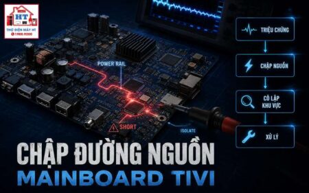Mainboard Tivi bị chập nguồn: Khoanh vùng đường DC-DC thế nào?