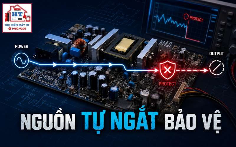Bo nguồn Tivi tự ngắt: Mạch bảo vệ đang phản ứng với lỗi gì?