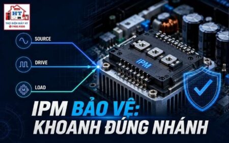 Bảo vệ IPM máy lạnh inverter: kiểm nguồn, drive và tải
