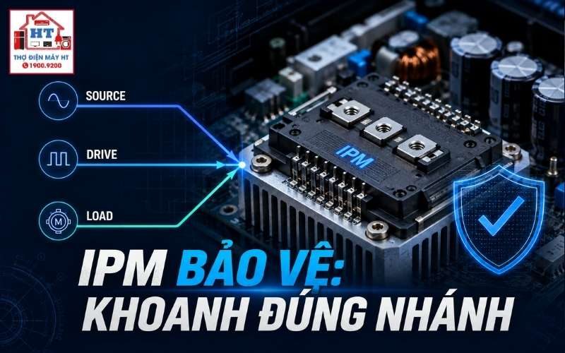 Bảo vệ IPM máy lạnh inverter: kiểm nguồn, drive và tải