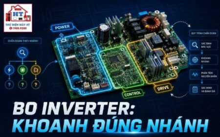 Bo inverter dàn nóng: kiểm nguồn, drive và mạch bảo vệ