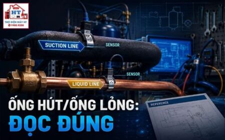 Cảm biến ống hút/ống lỏng: chẩn đoán theo vị trí và model