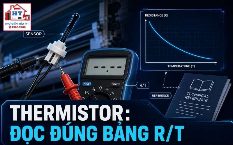 Thermistor máy lạnh: cách đọc bảng R/T để chẩn đoán 1 Thermistor máy lạnh: cách đọc bảng R/T để chẩn đoán