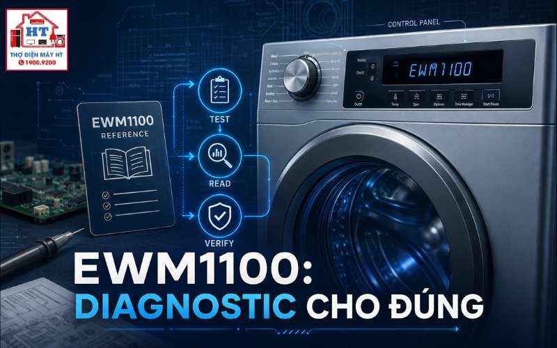 Chế độ chẩn đoán Electrolux EWM1100: đọc alarm và test chức năng 1 Chế độ chẩn đoán Electrolux EWM1100: đọc alarm và test chức năng