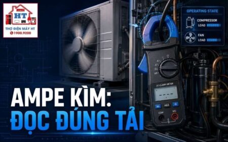 Đo dòng máy lạnh bằng ampe kìm: đọc theo từng trạng thái tải