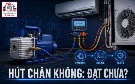 Hút chân không máy lạnh: quy trình và tiêu chí kiểm tra