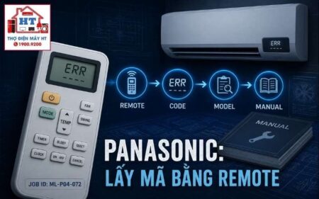 Cách lấy mã lỗi Panasonic bằng remote: đọc mã đúng model