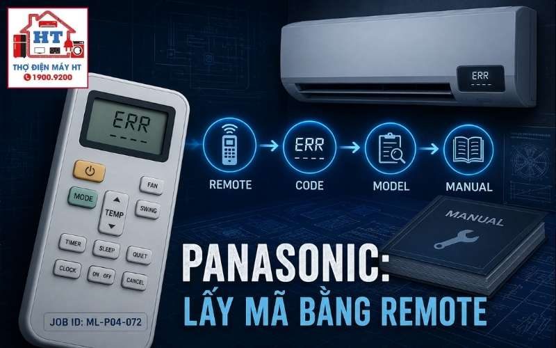 Cách lấy mã lỗi Panasonic bằng remote: đọc mã đúng model 1 Cách lấy mã lỗi Panasonic bằng remote: đọc mã đúng model