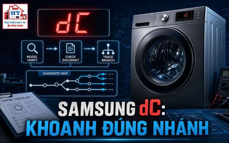 Lỗi dC máy giặt Samsung: chẩn đoán cửa, gồm alias dE 1 Lỗi dC máy giặt Samsung: chẩn đoán cửa, gồm alias dE