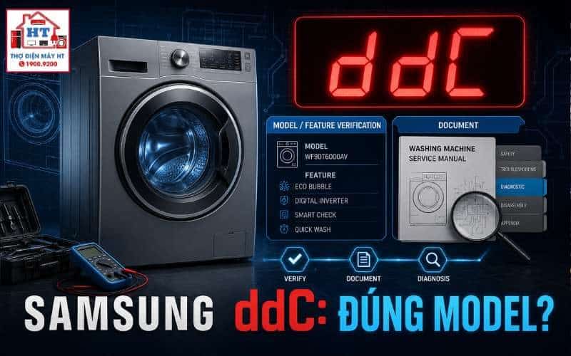 Lỗi DDC máy giặt Samsung AddWash: chẩn đoán Add Door theo model 1 Lỗi DDC máy giặt Samsung AddWash: chẩn đoán Add Door theo model