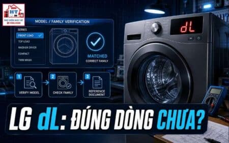 Lỗi dL máy giặt LG cửa trên: chẩn đoán khóa nắp theo model