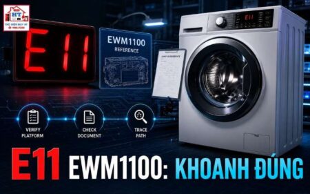 Lỗi E11 máy giặt Electrolux EWM1100: chẩn đoán cấp nước