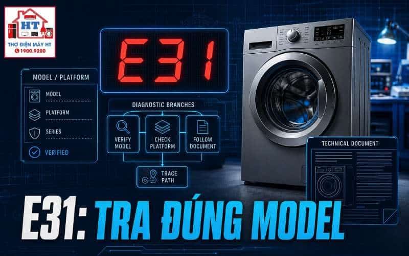 Lỗi E31 Electrolux EWM1100: chẩn đoán pressure sensing