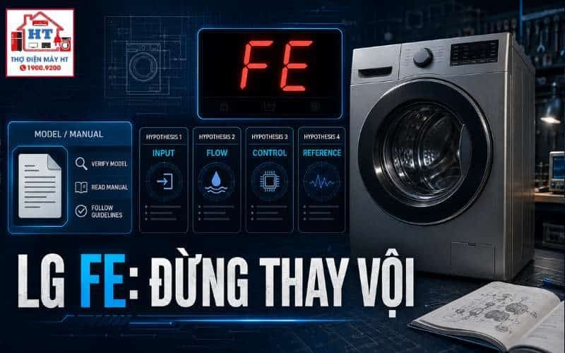 Lỗi FE máy giặt LG: chẩn đoán overfill và đường sensing 1 Lỗi FE máy giặt LG: chẩn đoán overfill và đường sensing