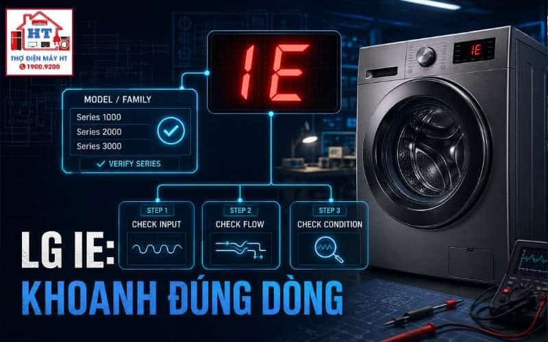 Lỗi IE máy giặt LG: chẩn đoán đường cấp nước theo model 1 Lỗi IE máy giặt LG: chẩn đoán đường cấp nước theo model