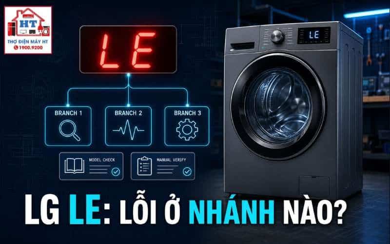 Lỗi LE máy giặt LG: chẩn đoán motor, tải và feedback 1 Lỗi LE máy giặt LG: chẩn đoán motor, tải và feedback
