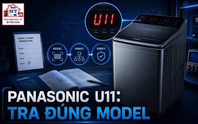 Lỗi U11 máy giặt Panasonic: chẩn đoán hệ thống thoát nước