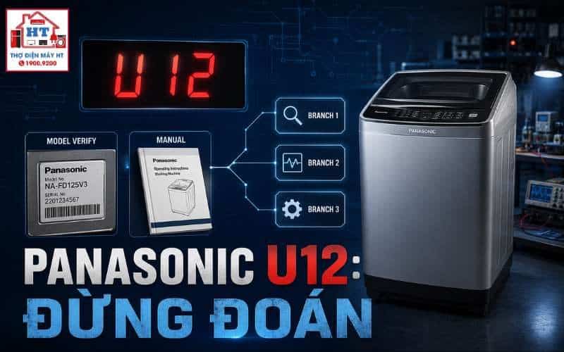 Lỗi U12 máy giặt Panasonic: chẩn đoán trạng thái cửa theo model 1 Lỗi U12 máy giặt Panasonic: chẩn đoán trạng thái cửa theo model