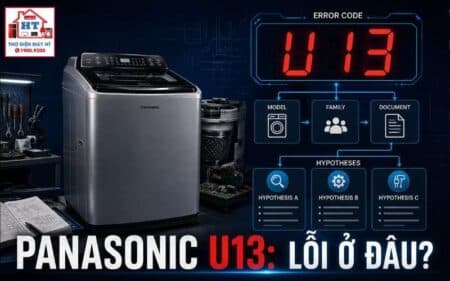 Lỗi U13 máy giặt Panasonic: chẩn đoán không vắt và mất cân bằng
