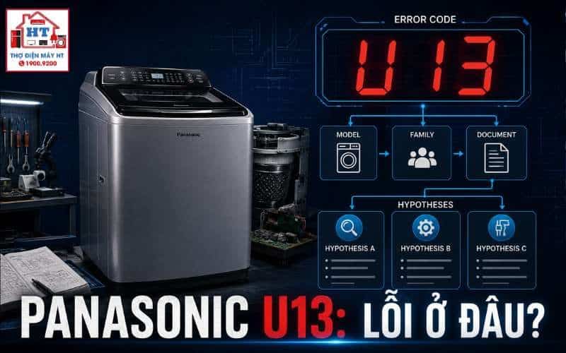 Lỗi U13 máy giặt Panasonic: chẩn đoán không vắt và mất cân bằng 1 Lỗi U13 máy giặt Panasonic: chẩn đoán không vắt và mất cân bằng