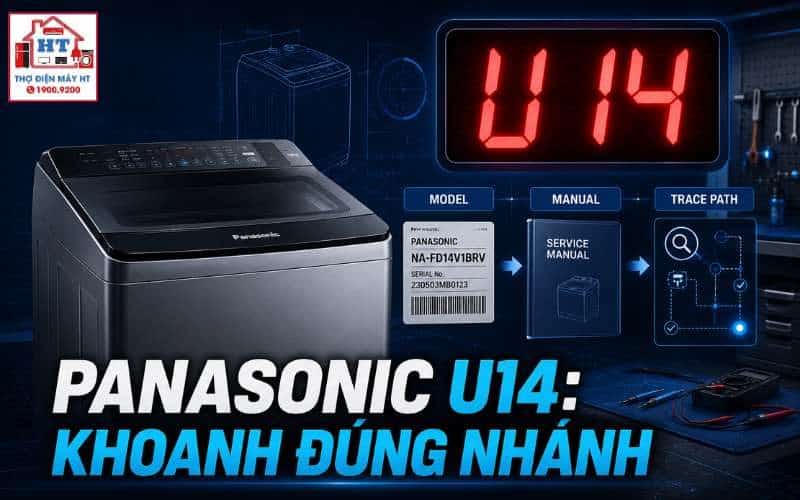 Lỗi U14 máy giặt Panasonic: chẩn đoán hệ thống cấp nước