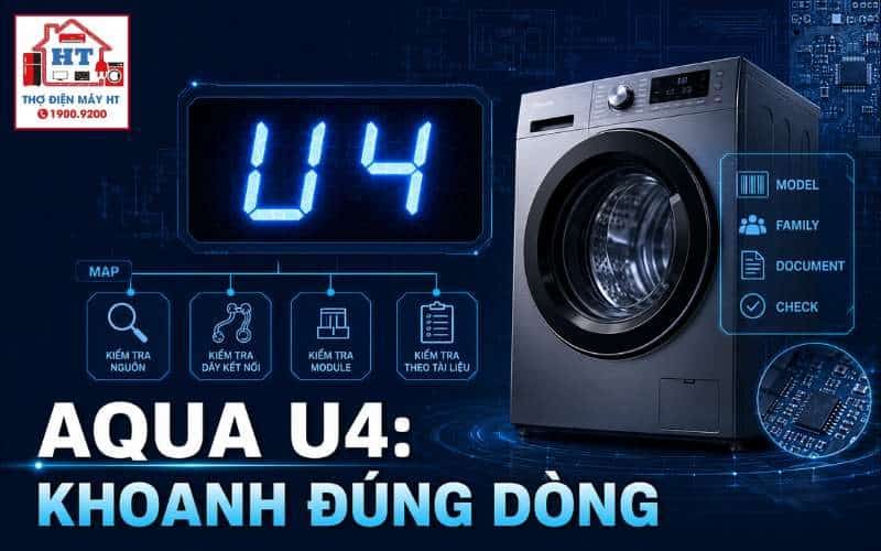Lỗi U4 máy giặt AQUA cửa trên: chẩn đoán nắp và interlock 1 Lỗi U4 máy giặt AQUA cửa trên: chẩn đoán nắp và interlock