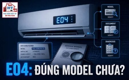 Lỗi E04 Toshiba: chẩn đoán theo model và tài liệu hãng