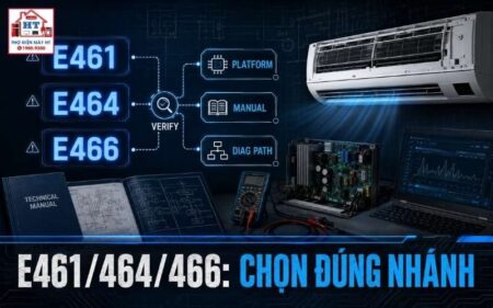 Lỗi E461/E464/E466 Samsung: chẩn đoán nhóm mã theo platform