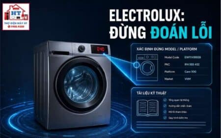 Mã lỗi máy giặt Electrolux: tra theo platform và model