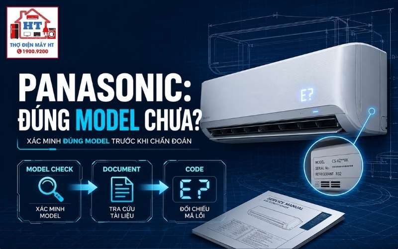 Mã lỗi máy lạnh Panasonic: chọn đúng model/series
