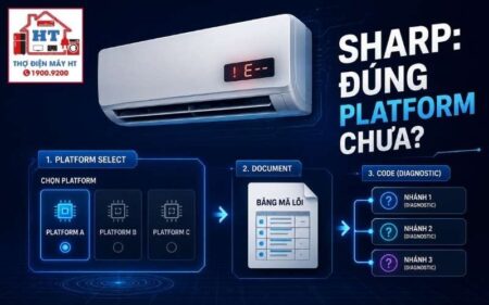 Mã lỗi máy lạnh Sharp: xác định platform trước khi tra