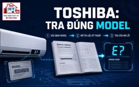Mã lỗi máy lạnh Toshiba: tra model/series trước khi đo
